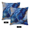 thumbnail image 4 of Multi-Size Linen Sofa Pillow Cover Invisible Zipper Open And Close Strong Use For Sofa Chair Garden Sofa Car Blue And White Gold Marble 20"X20", 4 of 8
