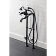 thumbnail image 2 of Kingston Brass CCK246K0 Essex Freestanding Clawfoot Tub Faucet Package with Supply Line, Matte Black, 2 of 7