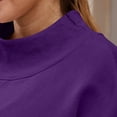 thumbnail image 3 of Womens Oversized Sweatshirts Turtleneck Pullover Long Sleeve No Hood Tops Fall Fashion Outfits 2025 Clothes Dark Purple S, 3 of 6