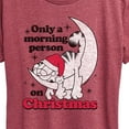thumbnail image 3 of Garfield - Only A Morning Person On Christmas - Women's Short Sleeve Graphic T-Shirt, 3 of 5