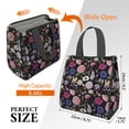 thumbnail image 3 of Pioneer Flower Floral Print Pattern Insulated Lunch Bag for Women & Adults,Large Portable Soft Cooler Lunch Bag,Thermal Food Storage Tote with Pearl Cotton,8.66L,8.75x5.75x9.5 Inch, 3 of 6