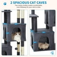 thumbnail image 6 of Cat Tower for Indoor Cats,Heavy Duty Cat Trees for Large Adult & Maine Coon Cats with  Perch, 2 Spacious Condos, Natural Sisal Scratch Posts & Play Toys,Cat Tower, 6 of 7