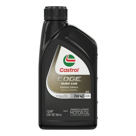 Castrol EDGE Euro 0W-40 A3/B4 Advanced Full Synthetic Motor Oil, 1 Quart