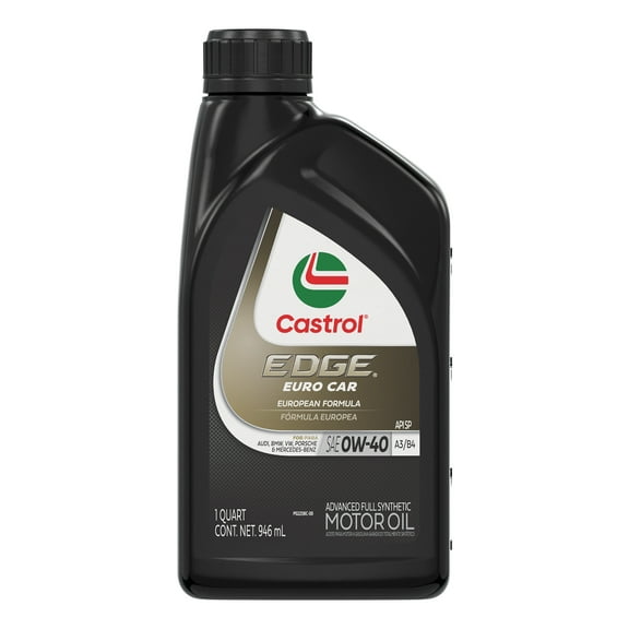 Castrol EDGE Euro 0W-40 A3/B4 Advanced Full Synthetic Motor Oil, 1 Quart