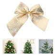thumbnail image 2 of 24 Uds. De cintas para decoración navideña, lazos para árbol, lazos para festivales, fiestas, jardín, broche decorativo, Pin decorativo (dorado), 2 of 4