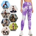 thumbnail image 4 of Purple Tie Dye Leggings gym wear joggers for Womens Leggings, 4 of 6