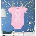 thumbnail image 3 of Shop4Ever Breast Cancer White Ribbon Word Montage Baby's Bodysuit Infant Cotton Romper 12 Months Pink, 3 of 5