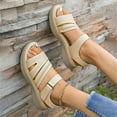 thumbnail image 3 of Mepaouo Summer Sandals for Women Arch Support Walking Sport Flat Sandal Open Toe Slip on Shoes, 3 of 7