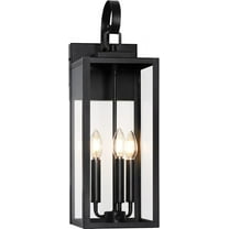 Nordic Hygge 23" Outdoor Wall Light Fixture, 3-Light Extra Large Exterior Lighting Fixture Wall Mount, Waterproof Porch Light Outdoor Wall Sconce Lantern