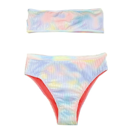 

fvwitlyh Bikini Sets for Women Sports Swimsuits for Women plus Print Padded Push-Up Beachwear Beach Tie-dye Women Sports Bra Top Bathing Suit Bikinis