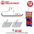thumbnail image 2 of Colgadores para colchas Stock Your Home de acero inoxidable, paquete de 12, 2 of 7