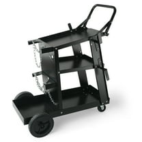 BENTISM Welding Cart, 3-Tier Welder Cart Heavy Duty with 400Lbs Static Weight Capacity, 360° Swivel Wheels, Tank Storage Safety Chains, Rolling MIG Welder Cart for TIG, ARC, MMA Welding Machine