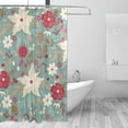 thumbnail image 2 of FREEAMG Beautiful Flowers Shower Curtain Waterproof Fabric Shower Curtains for Bathroom Decoration Curtain with 12 Hooks 60x72 Inch, 2 of 6