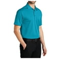 thumbnail image 2 of Yellow Rooster Mens Short Sleeve Moisture Wicking Tech Pique Polo Deep Teal Blue 4XL, 2 of 4