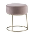 thumbnail image 5 of Linon Brandi Vanity Stool, 18.25" Seat Height, Gold Finish with Pink Fabric, 5 of 8