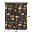 thumbnail image 5 of Patterned Pumpkins Halloween Pattern Shower Curtain 72"x84" ,Bathroom Decorative Shower Curtains Set with 12 Hooks,Modern Waterproof Washable Shower Curtain, 5 of 6