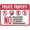 Warning Sign 1, variant on Warning Notice Traffic Sign No Soliciting Loitering Littering Trespassing - 12×8 Inches, Aluminum Safety Tin Road, Workplace Security Decor