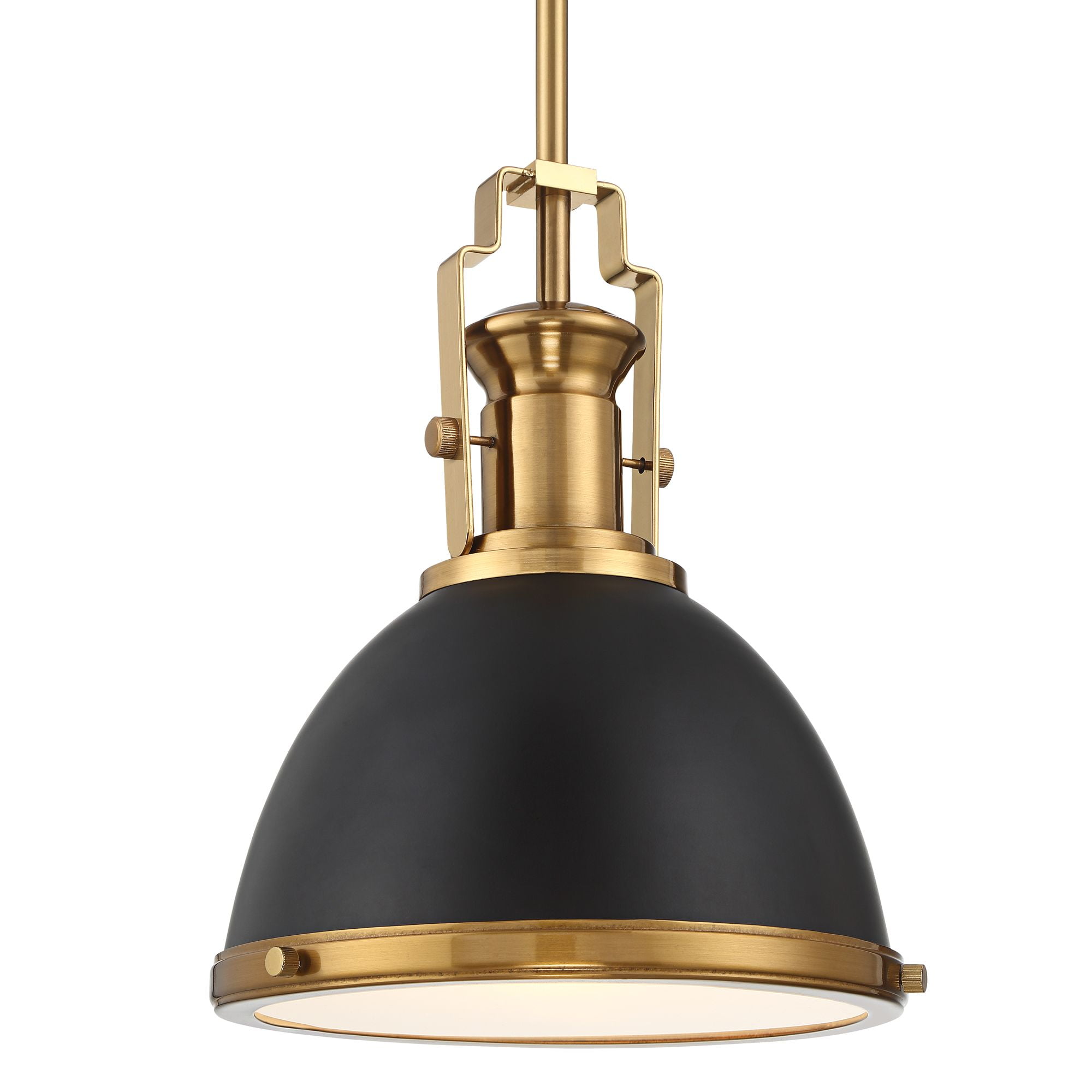 Possini Euro Design Black Burnished Brass Mini Pendant Light 9 3/4" Wide Modern Bowl Fixture for Kitchen Island Dining Room