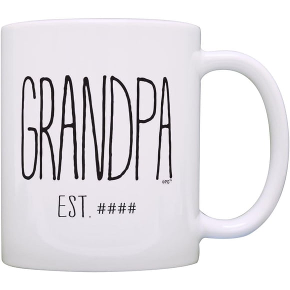 New Grandparents Gifts Grandma Grandpa Est Your Year 2 Pack Customized Mugs Cups Grandma & Grandpa
