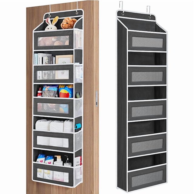 XHSGX Organizador puerta 5 niveles bolsillos grandes armario tela resistente ahorro espacio dormitorio baño