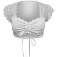thumbnail image 5 of Oktoberfest Dirndl Blouse Women 2025 Tie Front Lace Dirndl Shirt Oktoberfest Top Traditional Outfit, 5 of 6