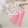 thumbnail image 2 of Girls Clothes Fall Winter Outfits for Toddler Girl Pullover Tops Pants Little Kids Girls Clothing Sets 9 12 18 24 Months 2T 3T,18-24 Months,Pink2, 2 of 7