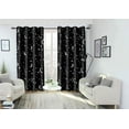 thumbnail image 3 of Star Curtains for Bedroom 52x63inch Kids Blackout Curtains Black Blackout Curtains Insulated Room Darkening Window Drapes for Nursery 2 Panels, 3 of 6