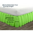 thumbnail image 5 of SGI Bedding 18 Inch Ruffled Bed Skirt | Microfiber Bed Skirt | Fade Resistant, Wrinkle Free, Anti-static, Decorative, Extra Storage Space, Clutter-Free |Olympic Queen, Parrot Green, 5 of 8