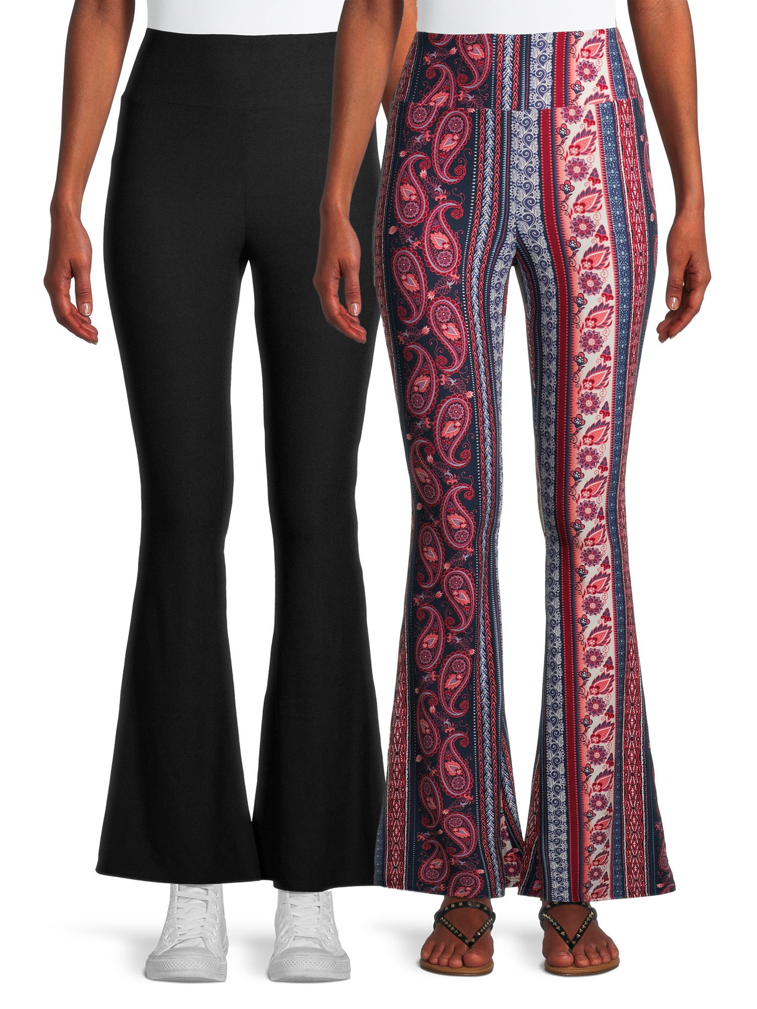 No Boundaries Juniors' Knit Flare Pants 