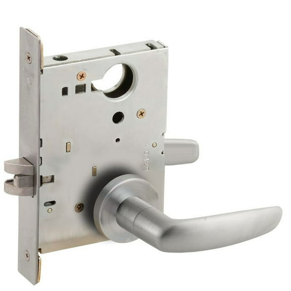 Schlage L9010 07A 626 Grade 1 Passage Latch Mortise Lock 07 Lever A Rose Satin Chrome Finish Field Reversible