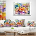 thumbnail image 4 of Designart Colorful Stain Design with Grid - Abstract Throw Pillow - 16x16, 4 of 5