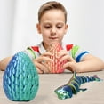 thumbnail image 3 of BAELLERT 1 Set 3D Printed Shark Figurine Movable Joints Shark Fidget Toy Shark Egg with Articulated Shark Inside Desktop Decoration Ornament, 3 of 8