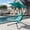 Green, variant on Curved Steel Outdoor Lounge Chairs, Hanging Chaise Lounger Chair with Umbrella Canopy & Pillow, Swing Hammock Chair for Indoor/Patio/Pool/Garden/Backyard/Porch (Grey)