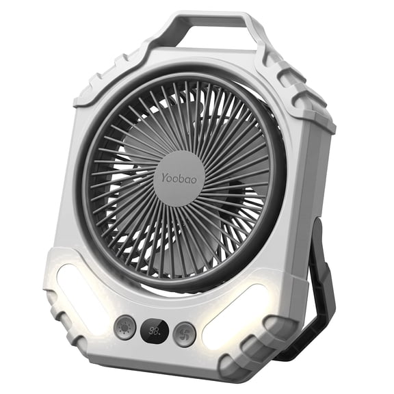 Yoobao 16000mAh Portable Outdoor Fan, 3-Speed Hang & Stand, 51H Battery for Camping, World Cup & Car