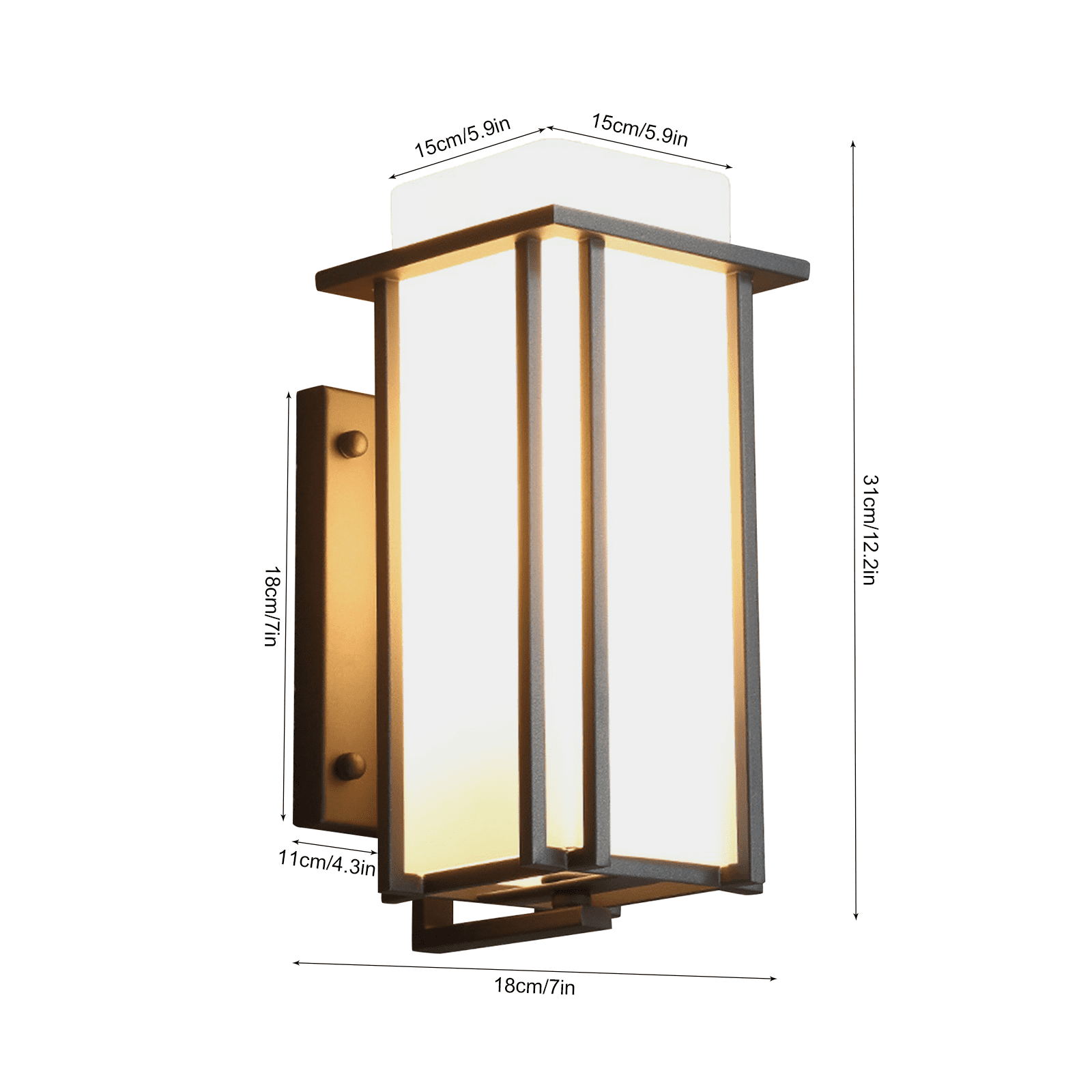 Modern LED Wall Light Waterproof Exterior Outdoor Porch Sconce Lamp Fixture
