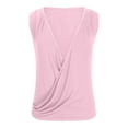 thumbnail image 3 of ShomPort Women's Casual Tank Tops Summer Matching Vest Deep V Neck Sleeveless Pleated Tees Tops, 3 of 5
