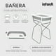 thumbnail image 2 of Bañera Plegable Infanti Gris Con Soporte, 2 of 6