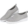 thumbnail image 4 of JENN ARDOR Womens' Slip-Ons Loafers Mesh Knit Sock Sneakers Gray 9.5, 4 of 6