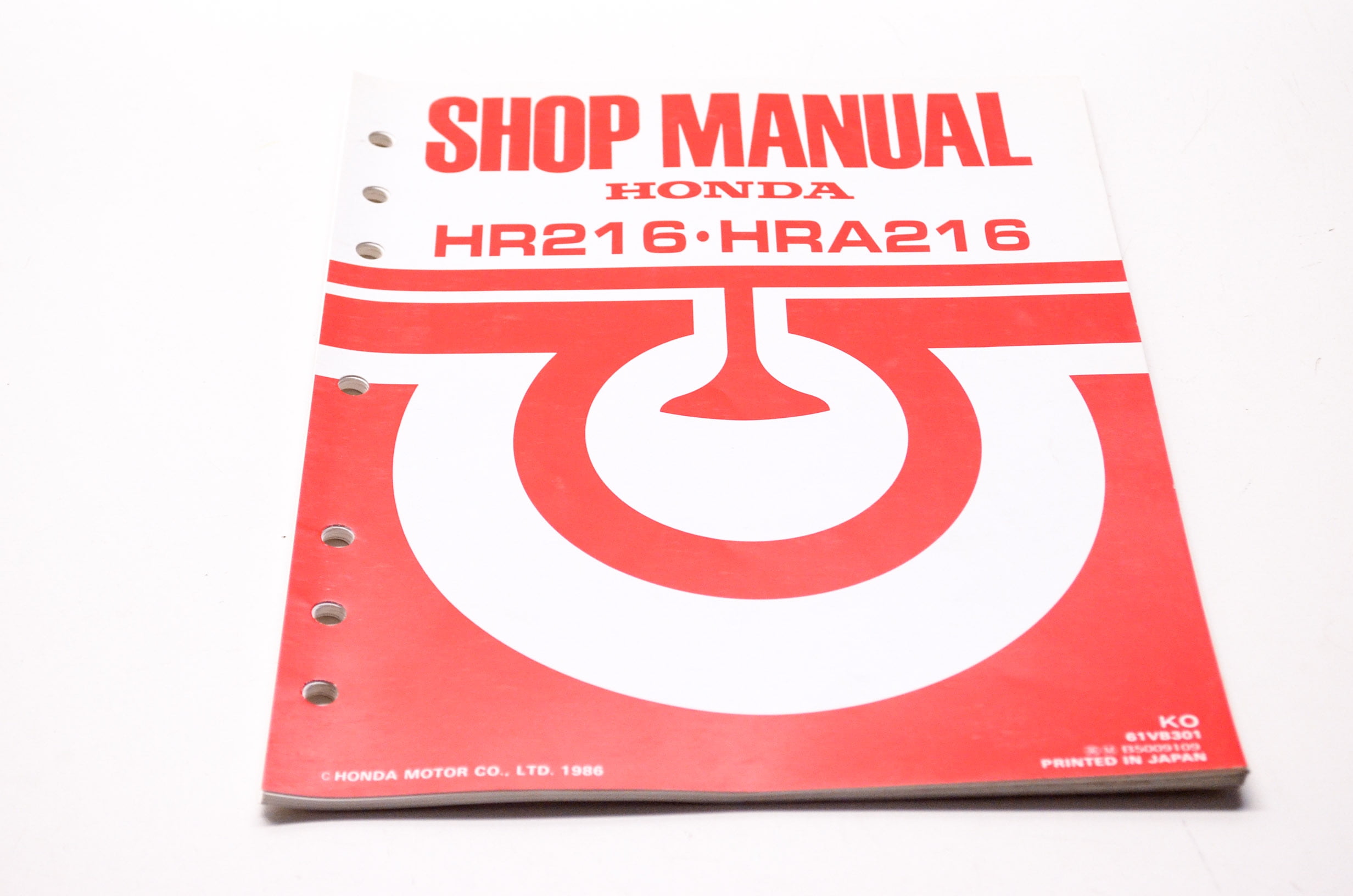 OEM Honda 61VB301 HRA216 Shop Manual Walmart