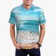 thumbnail image 1 of Balery Sunny Ocean Waves Camisa Polo de Hombre con Estampado, de Manga Corta y Tejido Medio, Camisa Tipo Golf Polo-Small, 1 of 6
