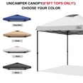 thumbnail image 5 of Replacement Top Pop Up Canopy Tent Cover Roof with Air Vent and Adjustable Elastic Strap, Polyester UV Waterproof for Outdoor Garden Patio Sun Shade(Top Only) (White, 8x8FT), 5 of 6