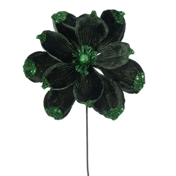 21.5" Grn Velvet Magnolia 13" Flwr 4/Bag
