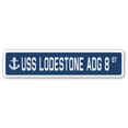 thumbnail image 1 of SignMission SSN-Lodestone Adg 8 4 x 18 in. A-16 Street Sign - USS Lodestone ADG 8, 1 of 1