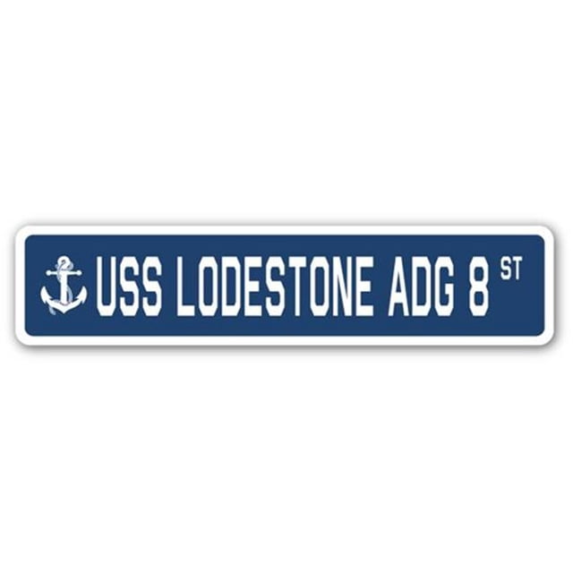 SignMission SSN-Lodestone Adg 8 4 x 18 in. A-16 Street Sign - USS Lodestone ADG 8