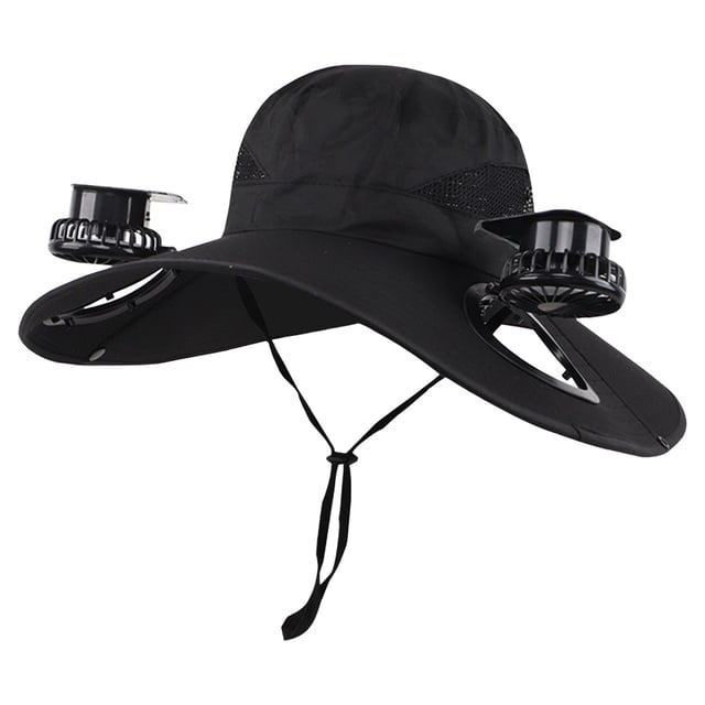 Solar-Powered Outdoor Sun Hat With 2 Built-In Fans For Men And Women – 48-56 cm Adjustable Circumference, USB And Solar Charging