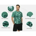 thumbnail image 4 of Weilanxin Men's Short Sleeve Swim Shirts Rash Guard UPF 50+ Quick Dry Shirt for Men Running Tops Armygreen M, 4 of 8