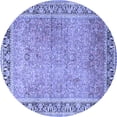 thumbnail image 1 of Ahgly Company Indoor Round Persian Blue Traditional Area Rugs, 5' Round, 1 of 4