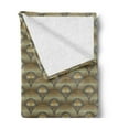thumbnail image 2 of Damask Soft Flannel Fleece Blanket, Damasks Surrounded by Round Circle Forms with Concentric Royal Mosaic Details Art, Cozy Plush for Indoor and Outdoor Use, 60" x 80", Yellow Black, by Ambesonne, 2 of 5
