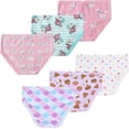 thumbnail image 6 of Girls Underwear Little Kids Mermaid Panties Toddler Cotton Breathable Comfort Dot Briefs Childrens 6 Pack Undies Size 4T, 6 of 6