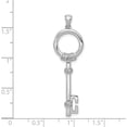 thumbnail image 4 of 14K White Gold Diamond Circle Key Pendant Made In India pm4945-013-wa, 4 of 5